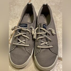 Gray Canvas Sperry Shoes